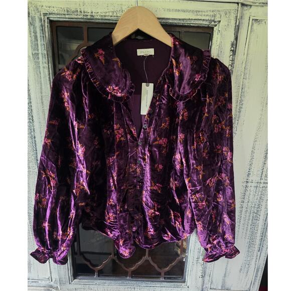 NWT Anthropologie Pilcro Collared: Long-Sleeve Velvet Edition - XS - Picture 4 of 4